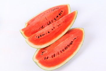 Watermelon slice isolated on white background