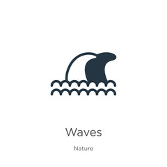 Waves icon vector. Trendy flat waves icon from nature collection isolated on white background. Vector illustration can be used for web and mobile graphic design, logo, eps10