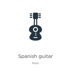 Spanish guitar icon vector. Trendy flat spanish guitar icon from music collection isolated on white background. Vector illustration can be used for web and mobile graphic design, logo, eps10