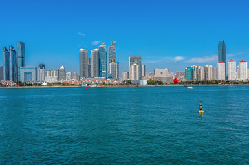 Naklejka premium Qingdao Bay, China