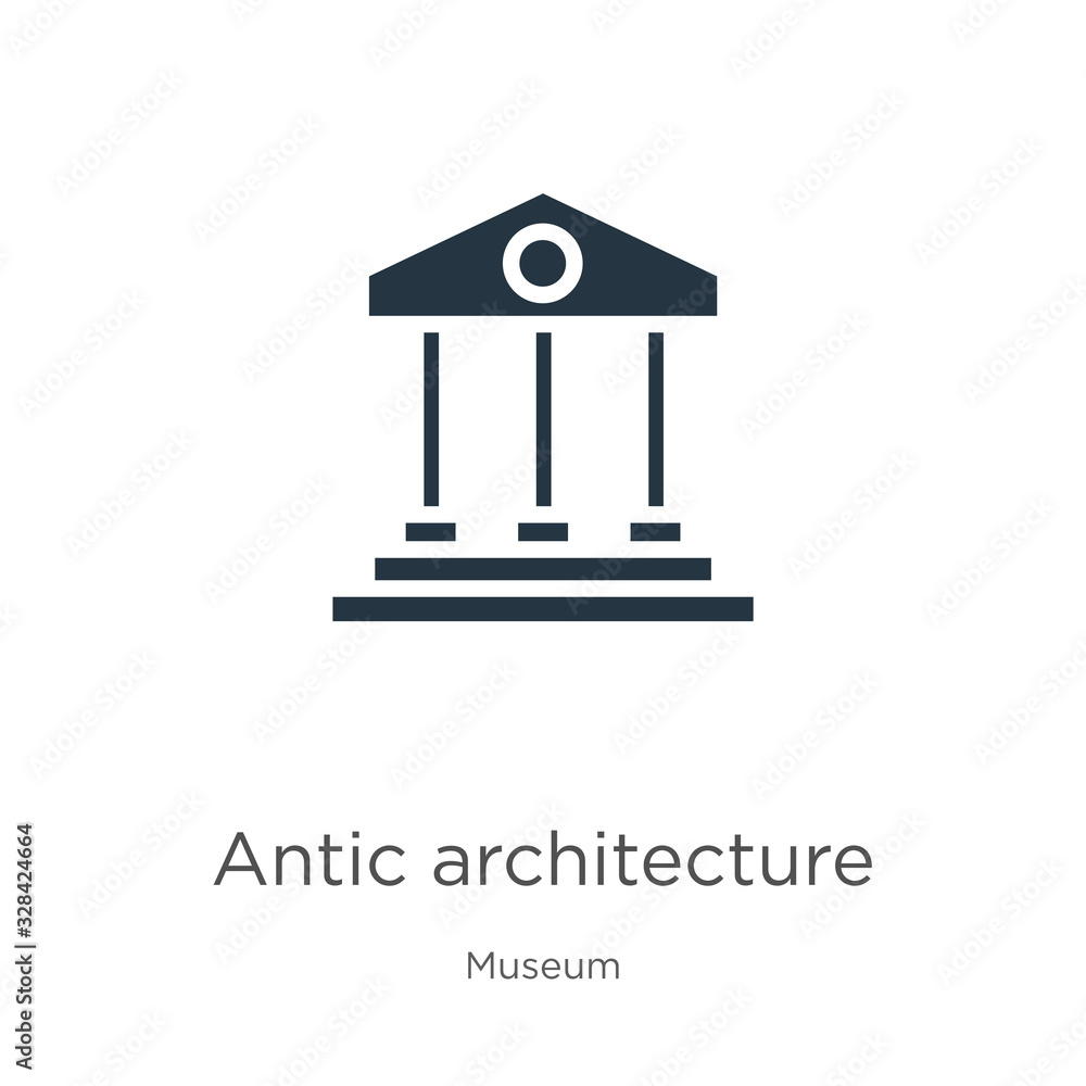Poster antic architecture icon vector. trendy flat antic architecture icon from museum collection isolated 