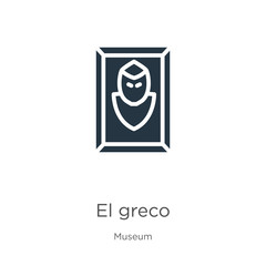 El greco icon vector. Trendy flat el greco icon from museum collection isolated on white background. Vector illustration can be used for web and mobile graphic design, logo, eps10