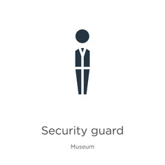 Security guard icon vector. Trendy flat security guard icon from museum collection isolated on white background. Vector illustration can be used for web and mobile graphic design, logo, eps10