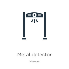 Metal detector icon vector. Trendy flat metal detector icon from museum collection isolated on white background. Vector illustration can be used for web and mobile graphic design, logo, eps10