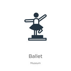 Ballet icon vector. Trendy flat ballet icon from museum collection isolated on white background. Vector illustration can be used for web and mobile graphic design, logo, eps10