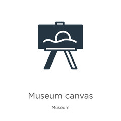 Museum canvas icon vector. Trendy flat museum canvas icon from museum collection isolated on white background. Vector illustration can be used for web and mobile graphic design, logo, eps10