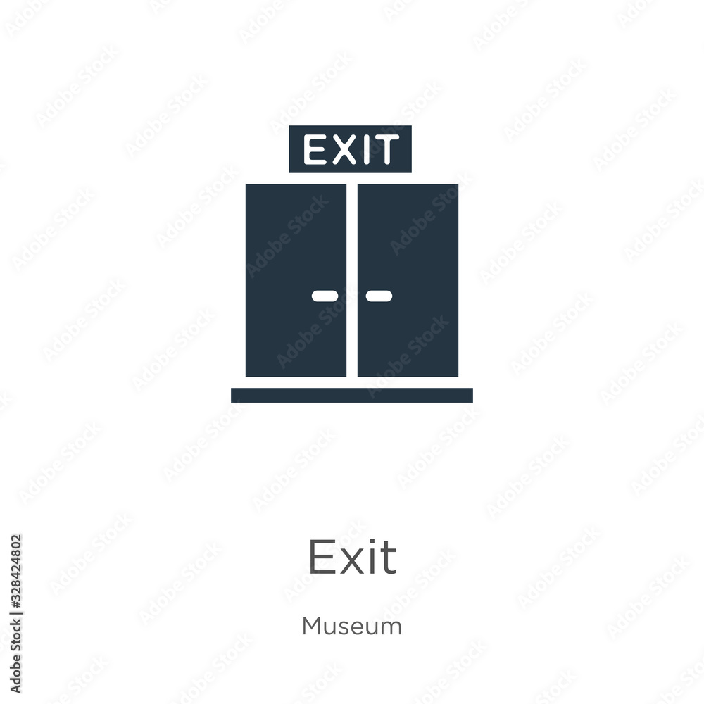 Aufkleber exit icon vector. trendy flat exit icon from museum collection isolated on white background. vector 