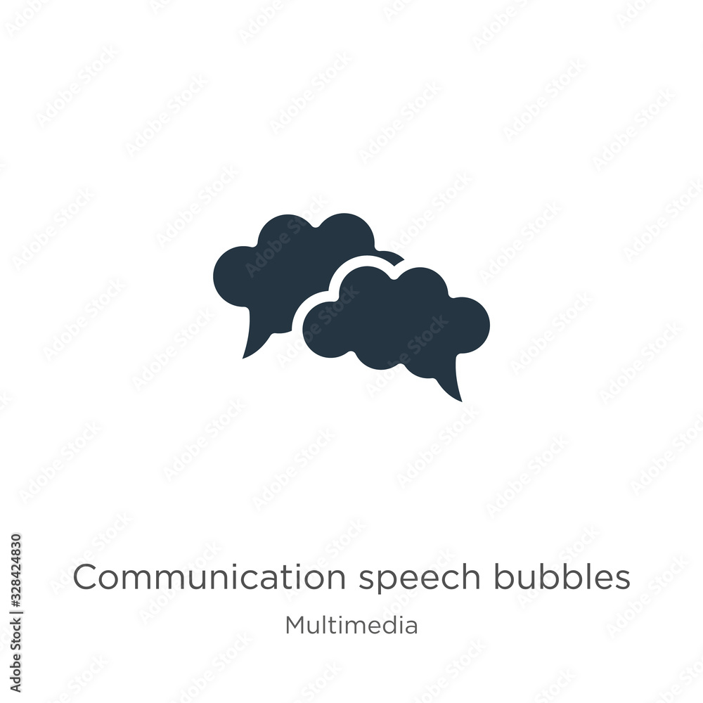 Poster communication speech bubbles icon vector. trendy flat communication speech bubbles icon from multime
