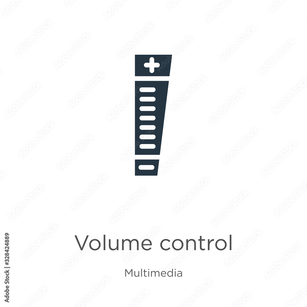 Poster volume control icon vector. trendy flat volume control icon from multimedia collection isolated on w