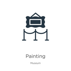 Painting icon vector. Trendy flat painting icon from museum collection isolated on white background. Vector illustration can be used for web and mobile graphic design, logo, eps10