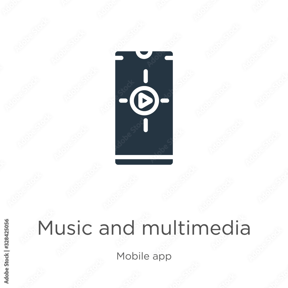 Poster music and multimedia icon vector. trendy flat music and multimedia icon from mobile app collection i