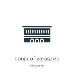 Lonja of zaragoza icon vector. Trendy flat lonja of zaragoza icon from monuments collection isolated on white background. Vector illustration can be used for web and mobile graphic design, logo, eps10