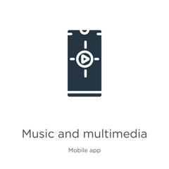 Music and multimedia icon vector. Trendy flat music and multimedia icon from mobile app collection isolated on white background. Vector illustration can be used for web and mobile graphic design,