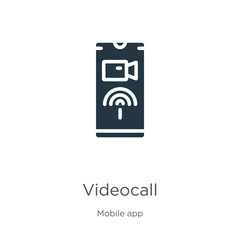 Videocall icon vector. Trendy flat videocall icon from mobile app collection isolated on white background. Vector illustration can be used for web and mobile graphic design, logo, eps10