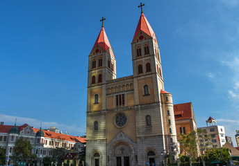 Obraz premium St. Michael's Cathedral, Qingdao 