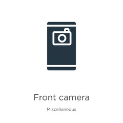 Front camera icon vector. Trendy flat front camera icon from miscellaneous collection isolated on white background. Vector illustration can be used for web and mobile graphic design, logo, eps10