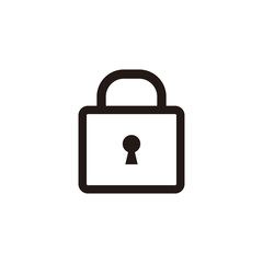 Simple lock flat icon design vector