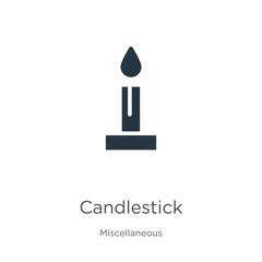 Candlestick icon vector. Trendy flat candlestick icon from miscellaneous collection isolated on white background. Vector illustration can be used for web and mobile graphic design, logo, eps10