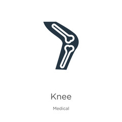 Knee icon vector. Trendy flat knee icon from medical collection isolated on white background. Vector illustration can be used for web and mobile graphic design, logo, eps10