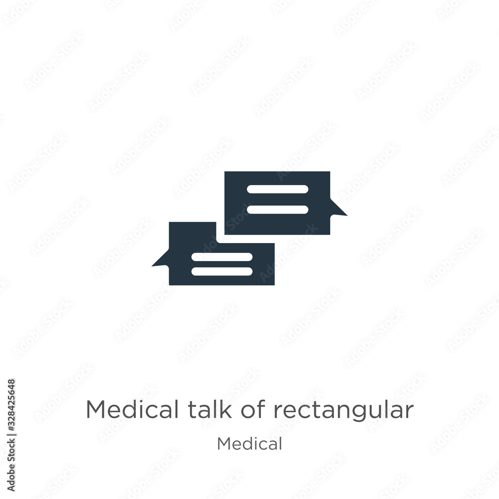 Poster medical talk of rectangular icon vector. trendy flat medical talk of rectangular icon from medical c