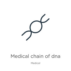 Medical chain of dna icon vector. Trendy flat medical chain of dna icon from medical collection isolated on white background. Vector illustration can be used for web and mobile graphic design, logo,