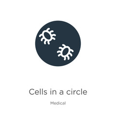 Cells in a circle icon vector. Trendy flat cells in a circle icon from medical collection isolated on white background. Vector illustration can be used for web and mobile graphic design, logo, eps10