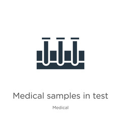 Medical samples in test tubes couple icon vector. Trendy flat medical samples in test tubes couple icon from medical collection isolated on white background. Vector illustration can be used for web