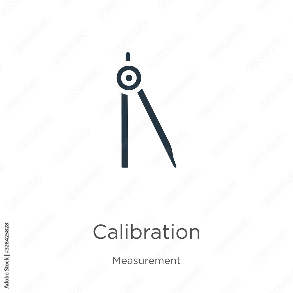 Poster calibration icon vector. trendy flat calibration icon from measurement collection isolated on white 