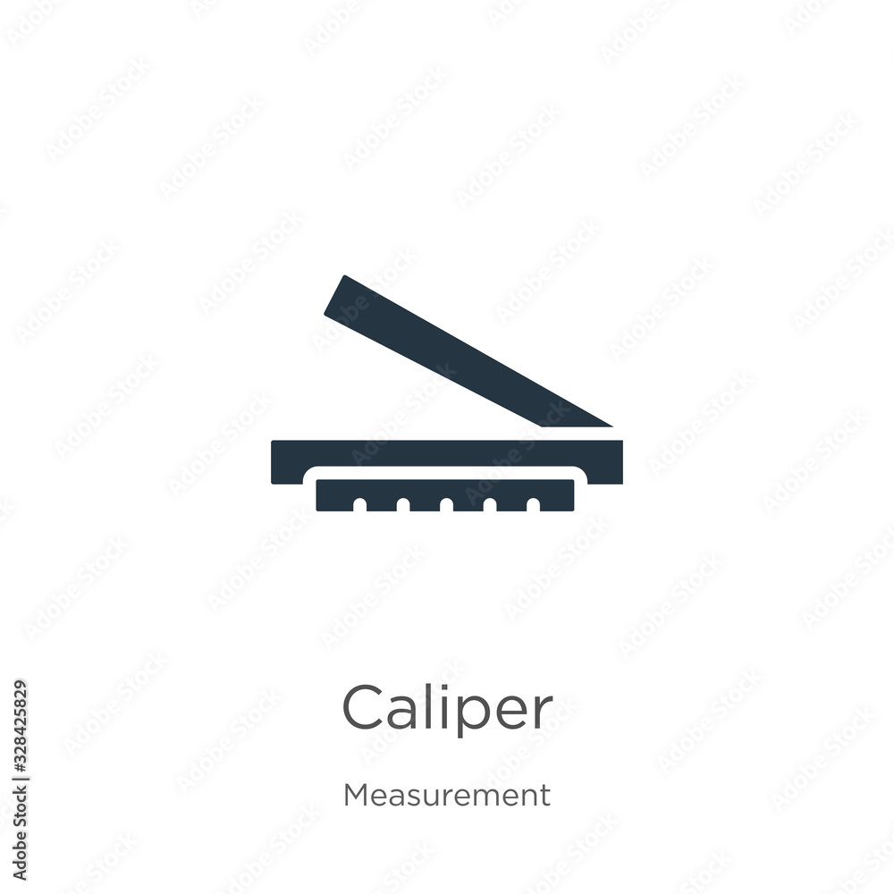 Poster caliper icon vector. trendy flat caliper icon from measurement collection isolated on white backgrou