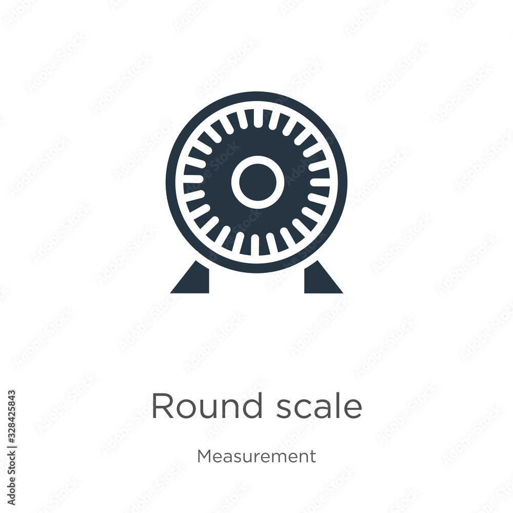 Poster round scale icon vector. trendy flat round scale icon from measurement collection isolated on white 