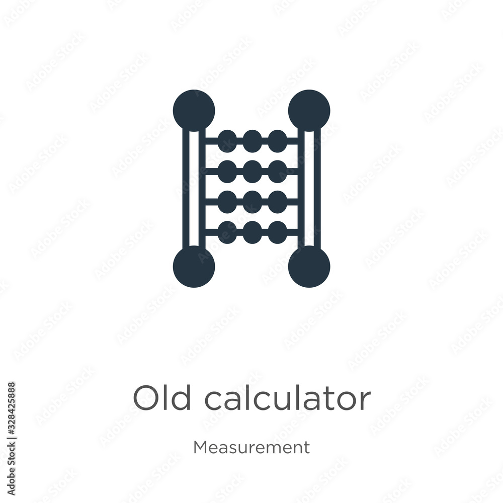 Poster old calculator icon vector. trendy flat old calculator icon from measurement collection isolated on 