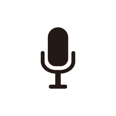 Simple microphone flat icon design vector