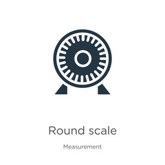 Round scale icon vector. Trendy flat round scale icon from measurement collection isolated on white background. Vector illustration can be used for web and mobile graphic design, logo, eps10