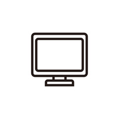 Simple monitor flat icon design vector