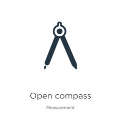 Open compass icon vector. Trendy flat open compass icon from measurement collection isolated on white background. Vector illustration can be used for web and mobile graphic design, logo, eps10