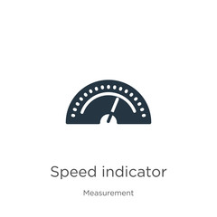 Speed indicator icon vector. Trendy flat speed indicator icon from measurement collection isolated on white background. Vector illustration can be used for web and mobile graphic design, logo, eps10