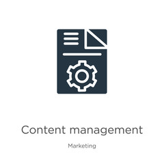 Content management icon vector. Trendy flat content management icon from marketing collection isolated on white background. Vector illustration can be used for web and mobile graphic design, logo,