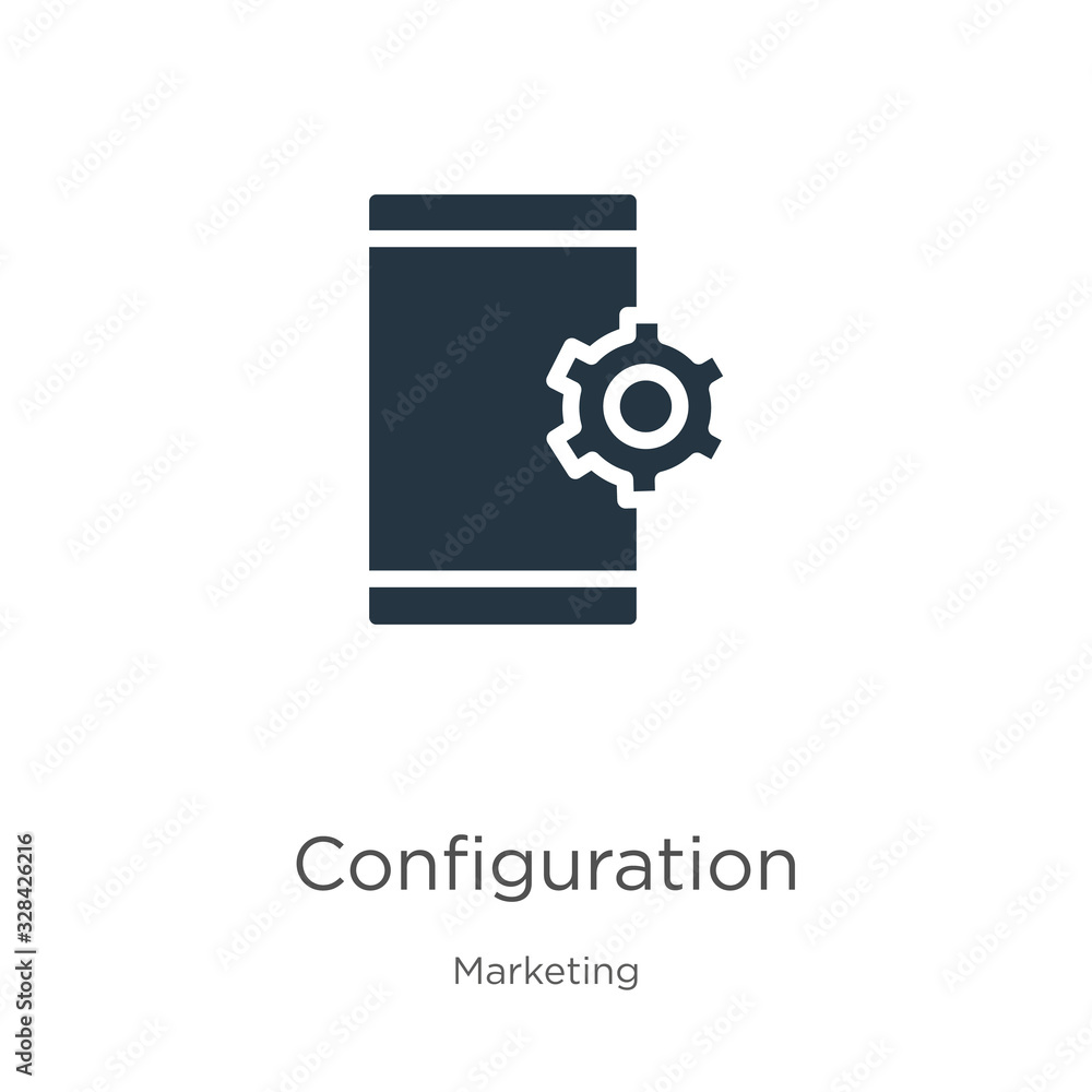 Poster configuration icon vector. trendy flat configuration icon from marketing collection isolated on whit