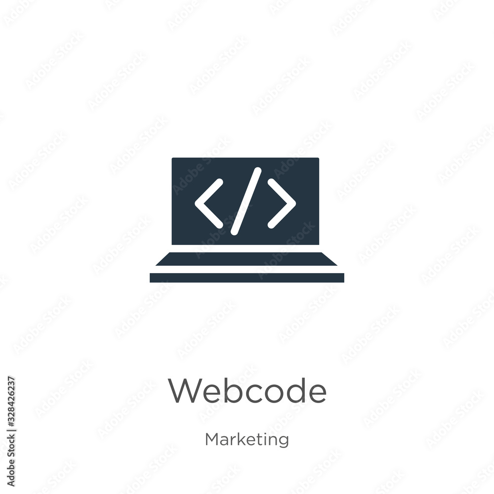 Poster webcode icon vector. trendy flat webcode icon from marketing collection isolated on white background