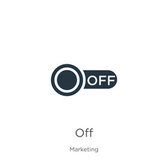 Off icon vector. Trendy flat off icon from marketing collection isolated on white background. Vector illustration can be used for web and mobile graphic design, logo, eps10