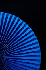 abstract blue background hand fan