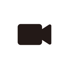 Simple video flat icon design vector