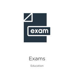 Exams icon vector. Trendy flat exams icon from education collection isolated on white background. Vector illustration can be used for web and mobile graphic design, logo, eps10