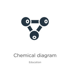 Chemical diagram icon vector. Trendy flat chemical diagram icon from education collection isolated on white background. Vector illustration can be used for web and mobile graphic design, logo, eps10