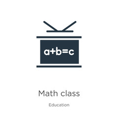 Math class icon vector. Trendy flat math class icon from education collection isolated on white background. Vector illustration can be used for web and mobile graphic design, logo, eps10