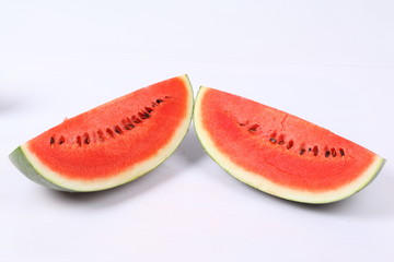 Watermelon slice isolated on white background