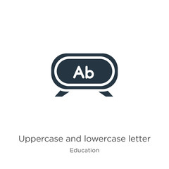 Uppercase and lowercase letter icon vector. Trendy flat uppercase and lowercase letter icon from education collection isolated on white background. Vector illustration can be used for web and mobile