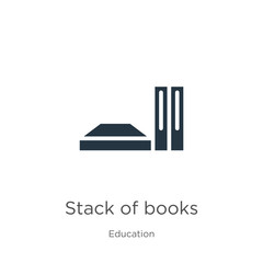 Stack of books icon vector. Trendy flat stack of books icon from education collection isolated on white background. Vector illustration can be used for web and mobile graphic design, logo, eps10