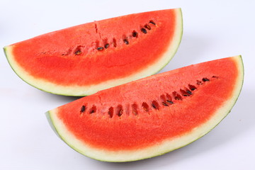 Watermelon slice isolated on white background