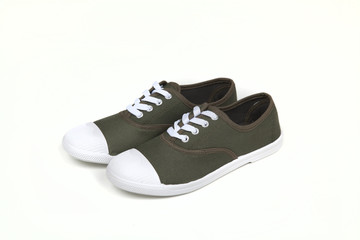 khaki sandshoes with included clipping path